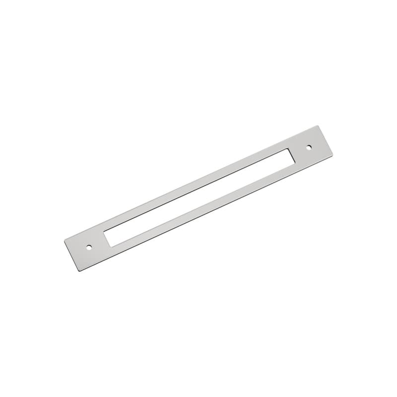 224mm Medora Rectangle Cabinet Pull Backplate, Polished Chrome
