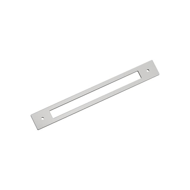 224mm Medora Rectangle Cabinet Pull Backplate, Polished Chrome
