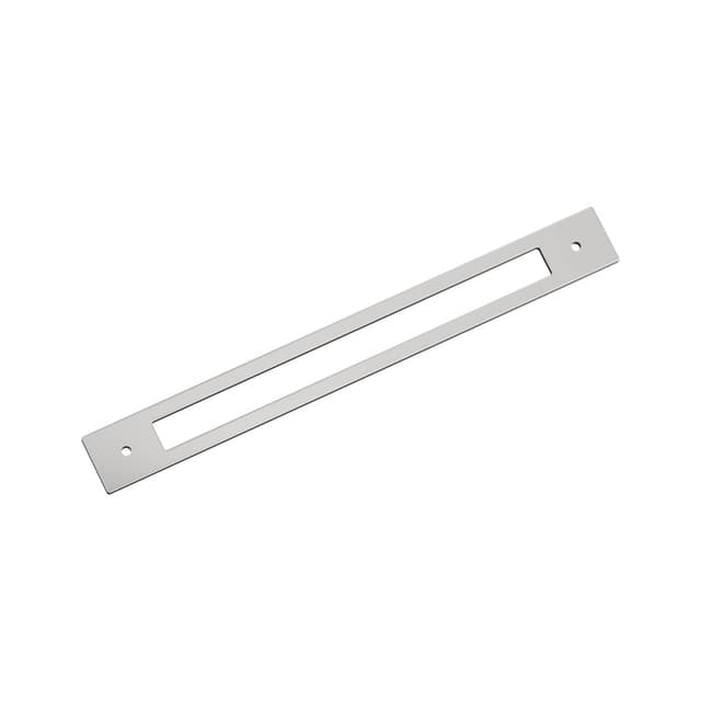 256mm Medora Rectangle Cabinet Pull Backplate, Polished Chrome