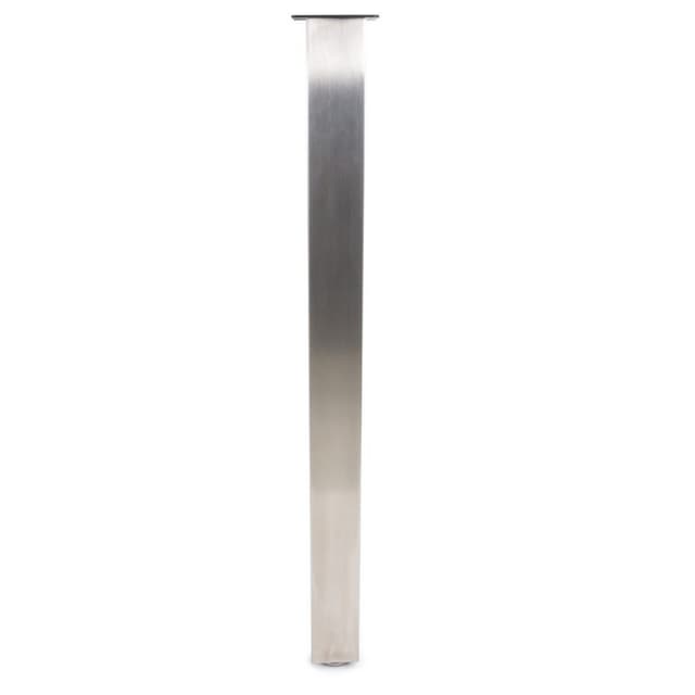 3-1/8" Wide x 28" High Square Rockwell Single Table Leg, Stainless Steel