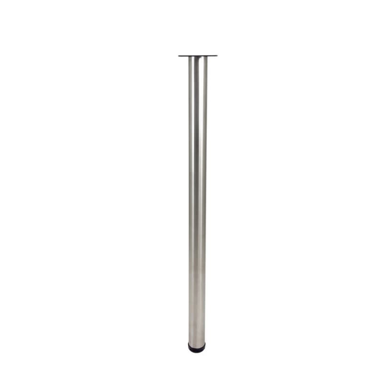 2-3/8" Diameter x 40-3/4" High Rockwell Single Table Leg, Stainless Steel