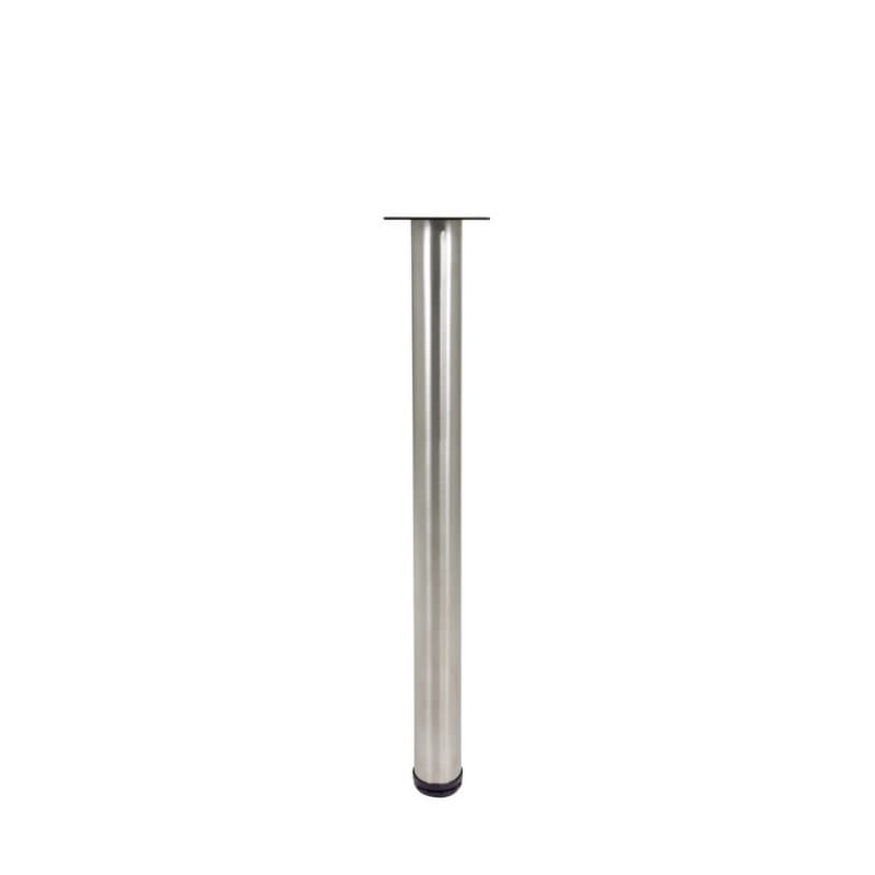 2-3/8" Diameter x 28" High Rockwell Single Table Leg, Stainless Steel