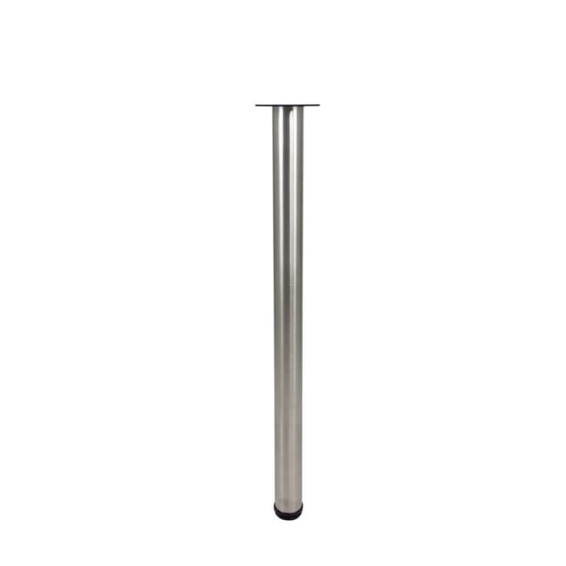 2-3/8" Diameter x 34-1/2" High Rockwell Single Table Leg, Stainless Steel