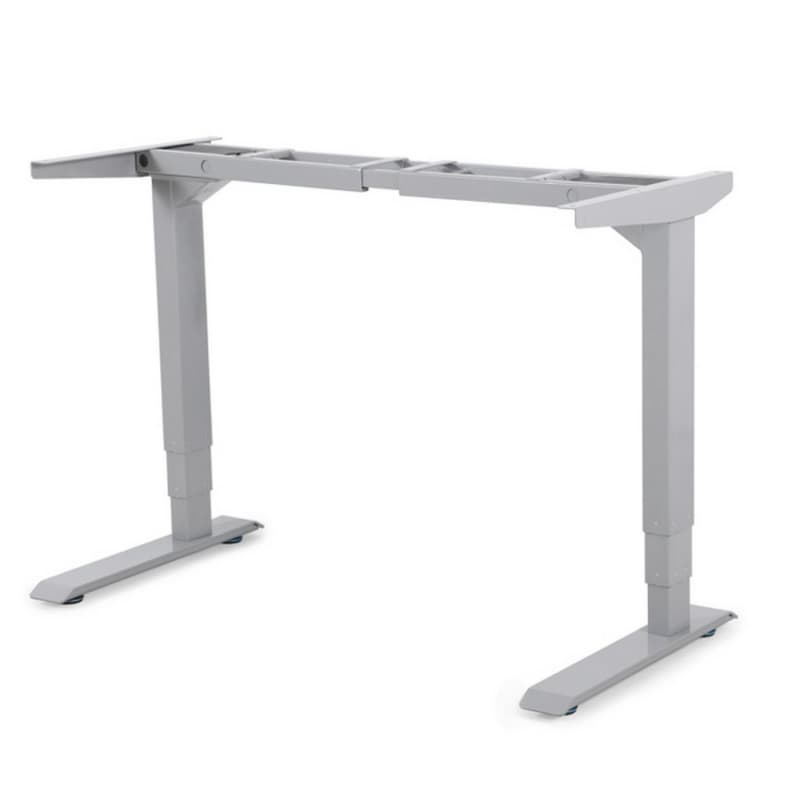 39.4" - 70.9" Wide x 24" Deep C-Style Electric Desk Frame, Gray