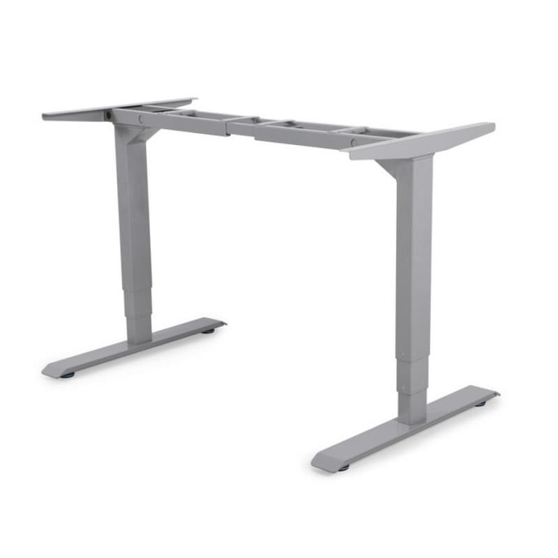 39.4" - 70.9" Wide x 30" Deep T-Style Electric Desk Frame, Gray