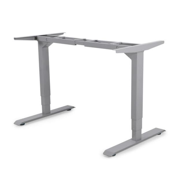 39.4" - 70.9" Wide x 30" Deep T-Style Electric Desk Frame, Gray
