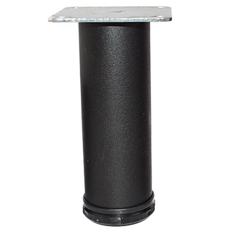 2" Diameter x 6" High Como Furniture Leg, Matte Black