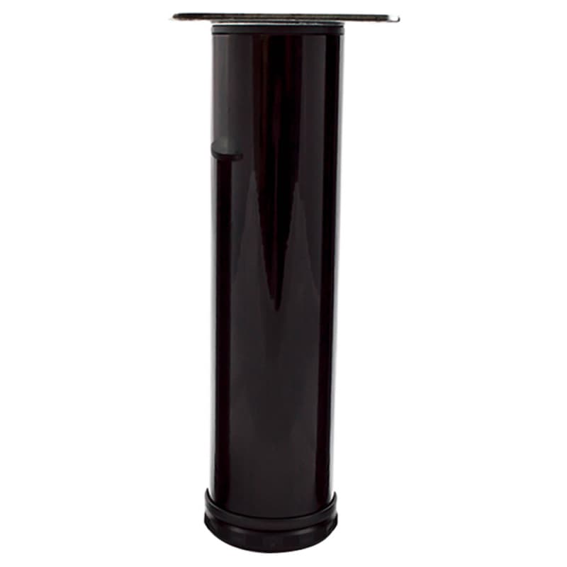 2" Diameter x 8" High Como Furniture Leg, Glossy Black