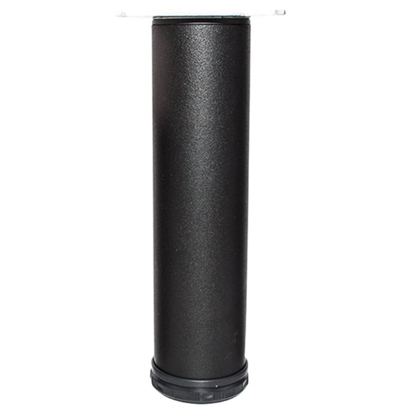 2" Diameter x 8" High Como Furniture Leg, Matte Black