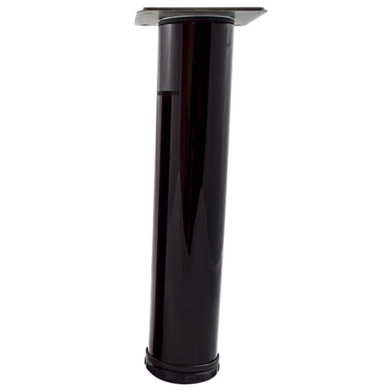 2" Wide x 4" High Square Furniture Leg, Brushed Steel 4/Set