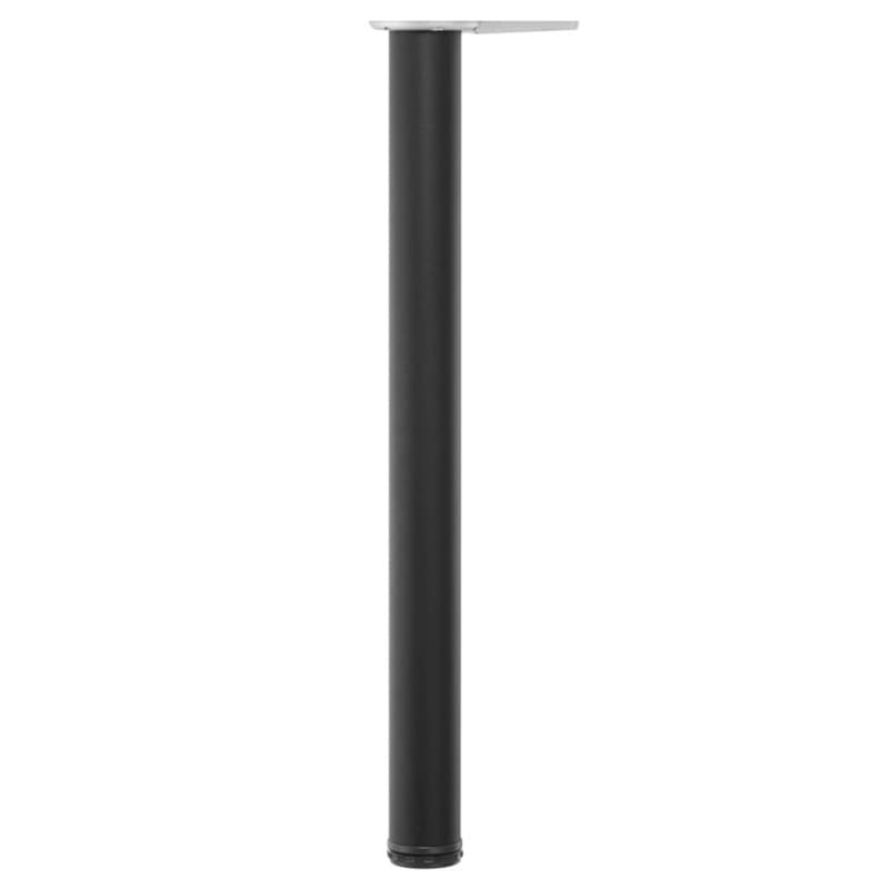 2-3/8" Diameter x 27-3/4" High Hamburg Single Table Leg, Matte Black