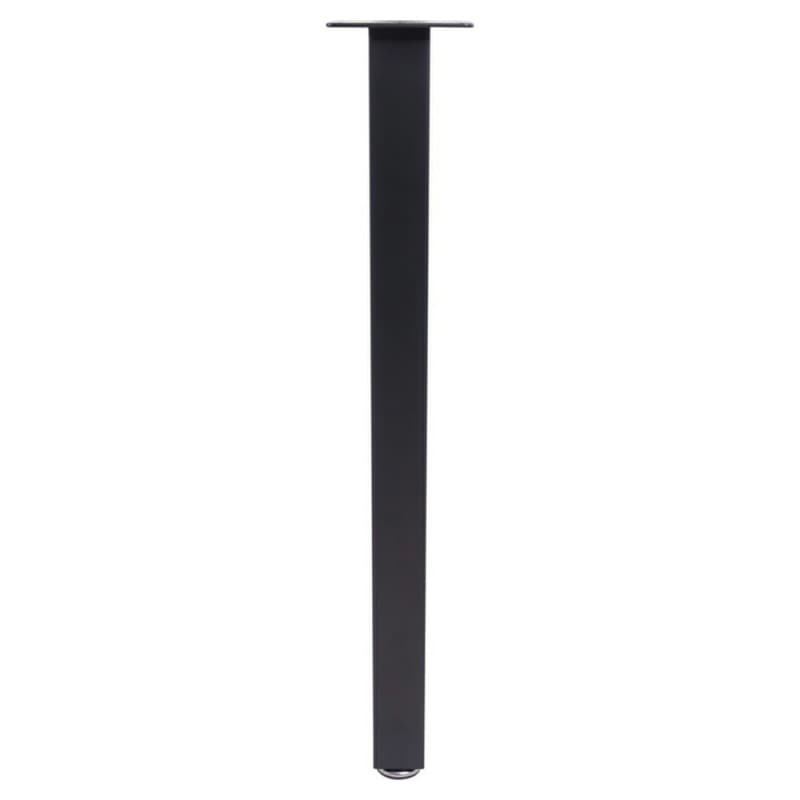 2" Wide x 40-3/4" High Square Rockwell Single Table Leg, Black Matte