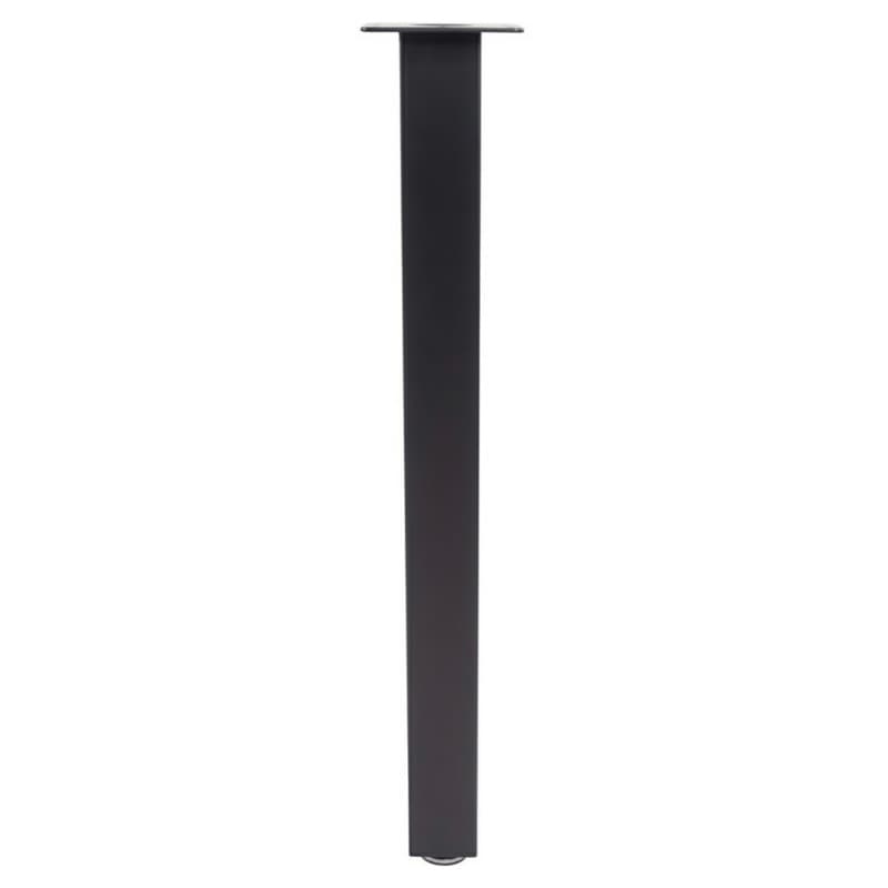2-3/8" Wide x 34-1/2" High Square Rockwell Table Leg Set, Black Matte, 4/Set