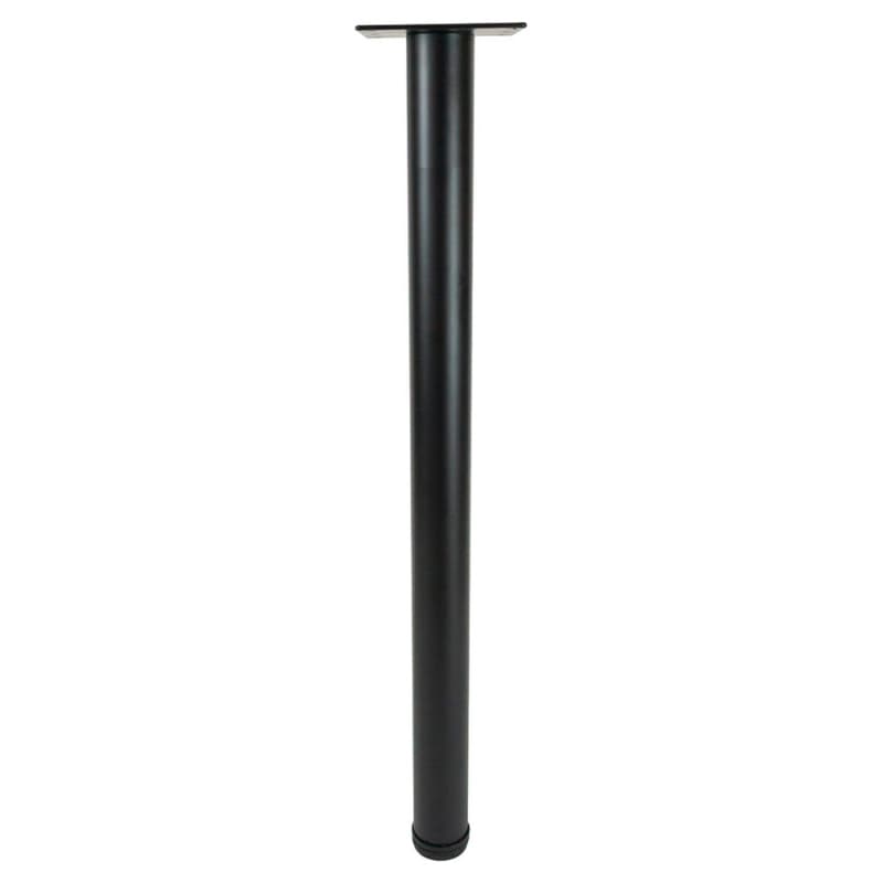 2" Diameter x 28" High Rockwell Table Leg Set, Black Matte, 4/Set