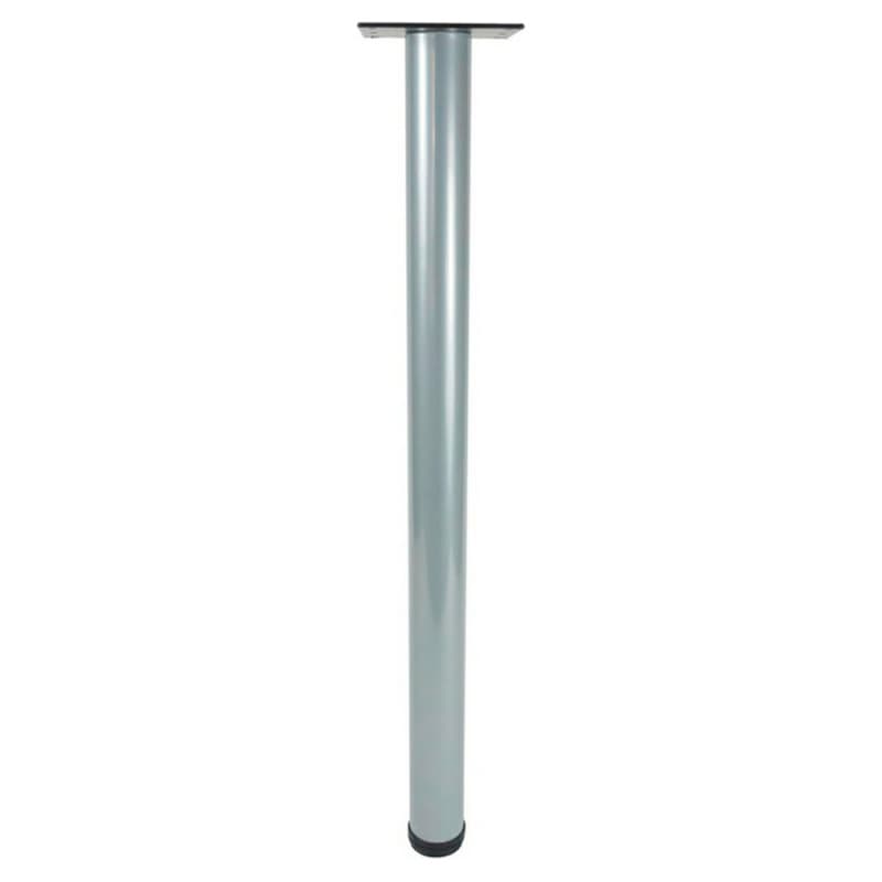 2" Diameter x 34-1/2" High Rockwell Table Leg Set, Aluminum Silver, 4/Set