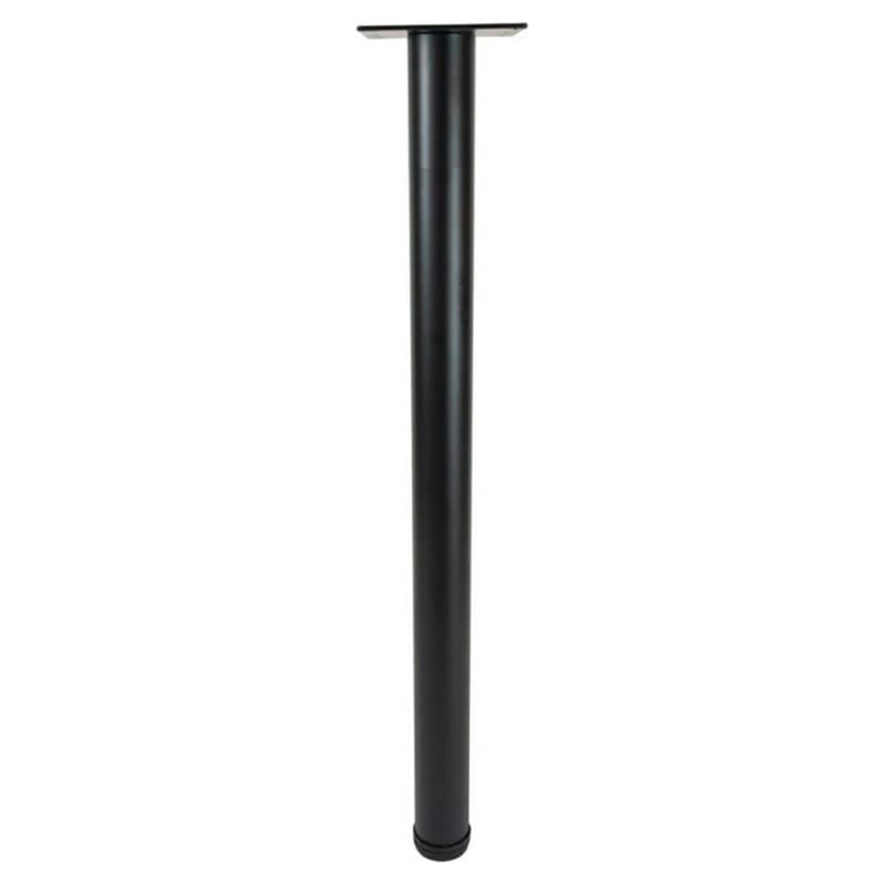 2" Diameter x 28" High Rockwell Single Table Leg, Black Matte