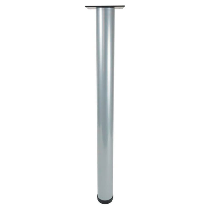2-3/8" Diameter x 40-3/4" High Rockwell Table Leg Set, Aluminum Silver, 4/Set