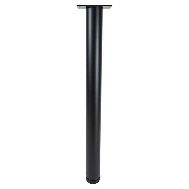 2-3/8" Diameter x 34-1/2" High Rockwell Single Table Leg, Black Matte