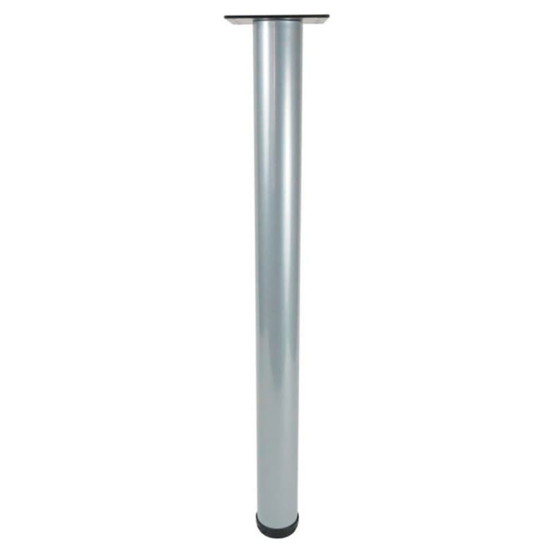 3" Diameter x 34-1/2" High Rockwell Table Leg Set, Aluminum Silver, 4/Set