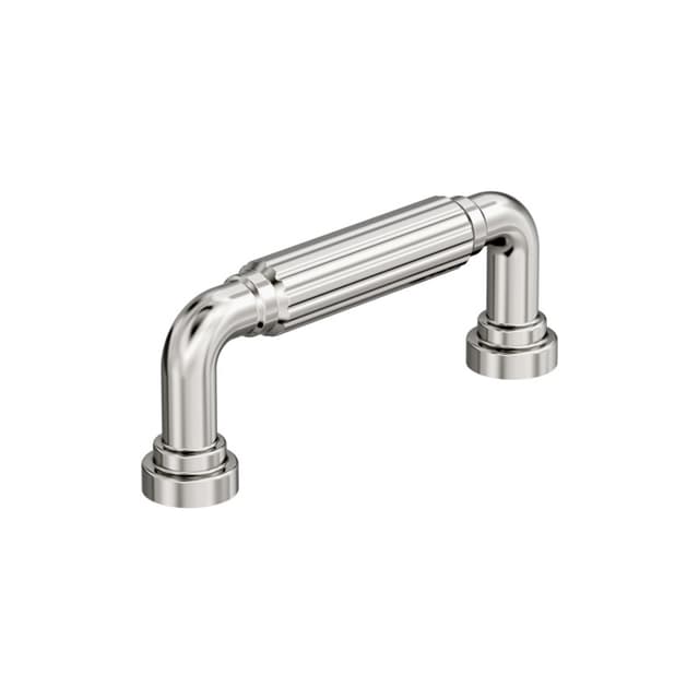 3" Cowrie Cabinet Pull, Polished Nickel