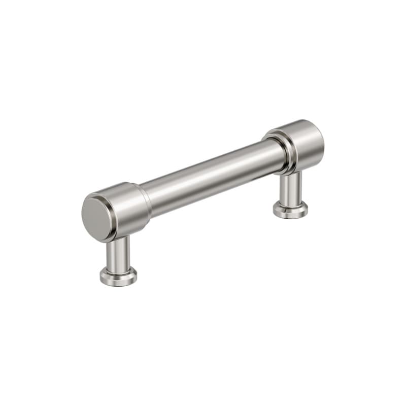 96mm Faircrest Cabinet Pull, Polished Nickel