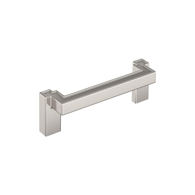 3-3/4" Rockhurst Cabinet Pull, Polished Nickel