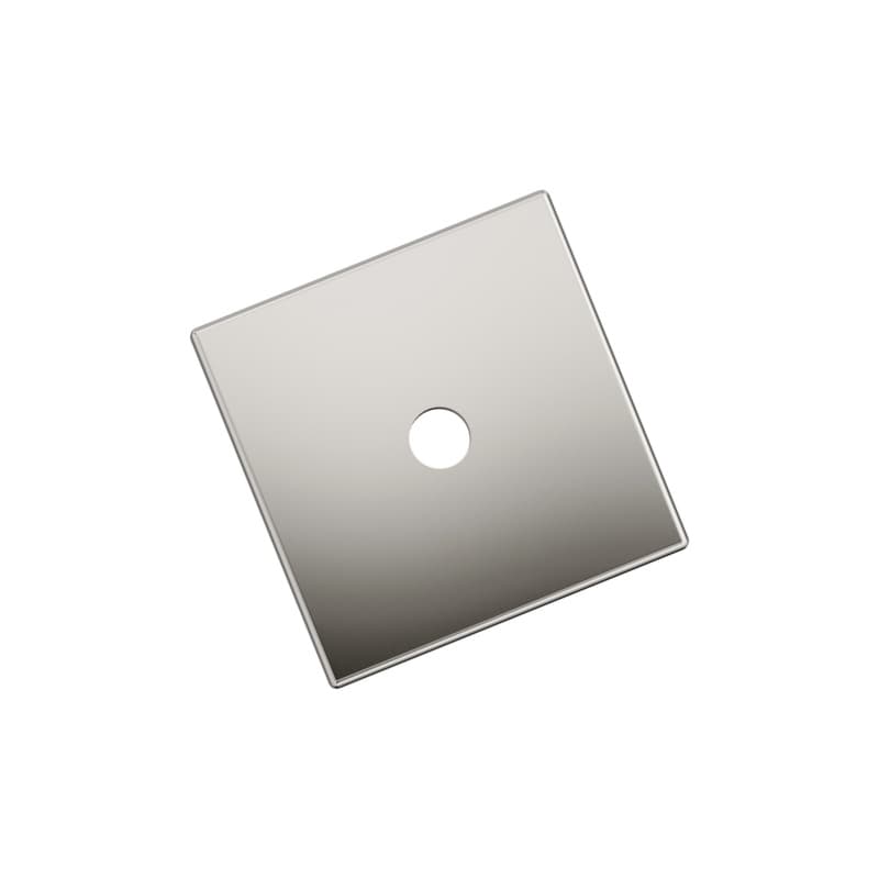 30mm Ladera Square Cabinet Knob Backplate, Polished Nickel