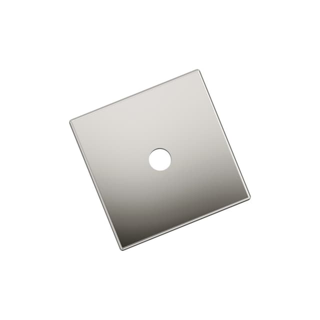 30mm Ladera Square Cabinet Knob Backplate, Polished Nickel