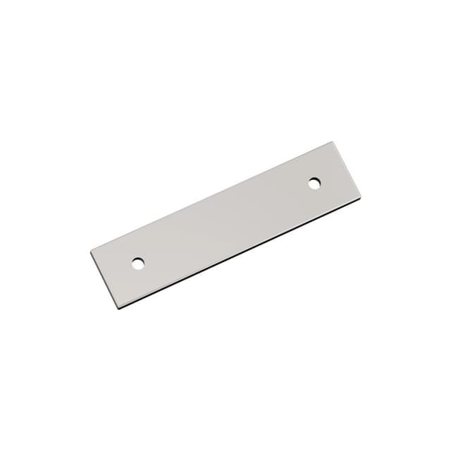 76mm Ladera Rectangle Cabinet Pull Backplate, Polished Nickel