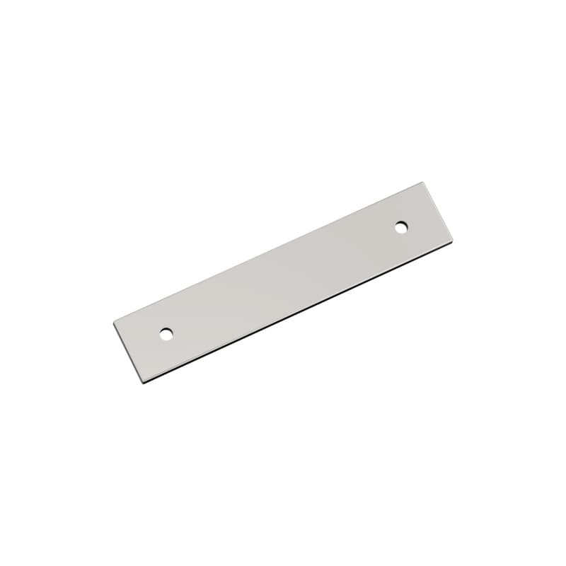 96mm Ladera Rectangle Cabinet Pull Backplate, Polished Nickel