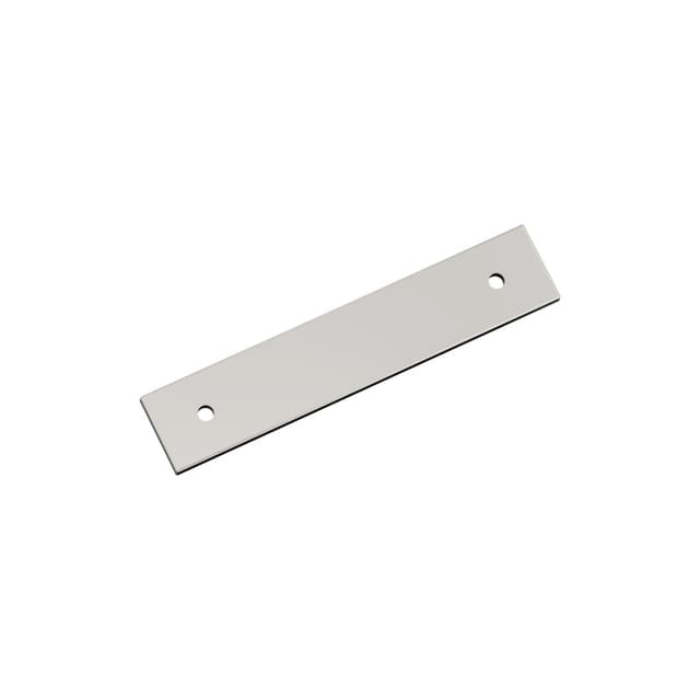 96mm Ladera Rectangle Cabinet Pull Backplate, Polished Nickel