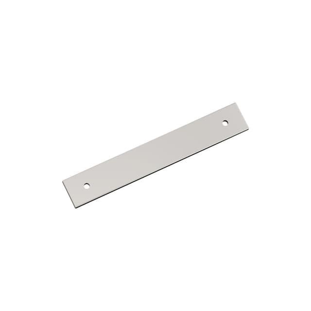 128mm Ladera Rectangle Cabinet Pull Backplate, Polished Nickel