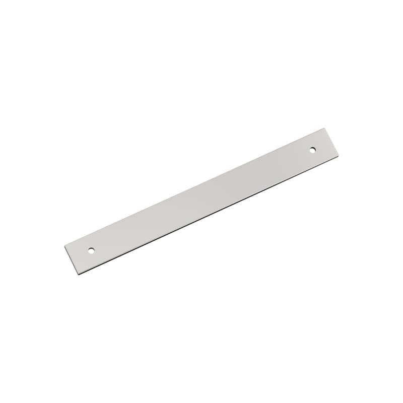 192mm Ladera Rectangle Cabinet Pull Backplate, Polished Nickel