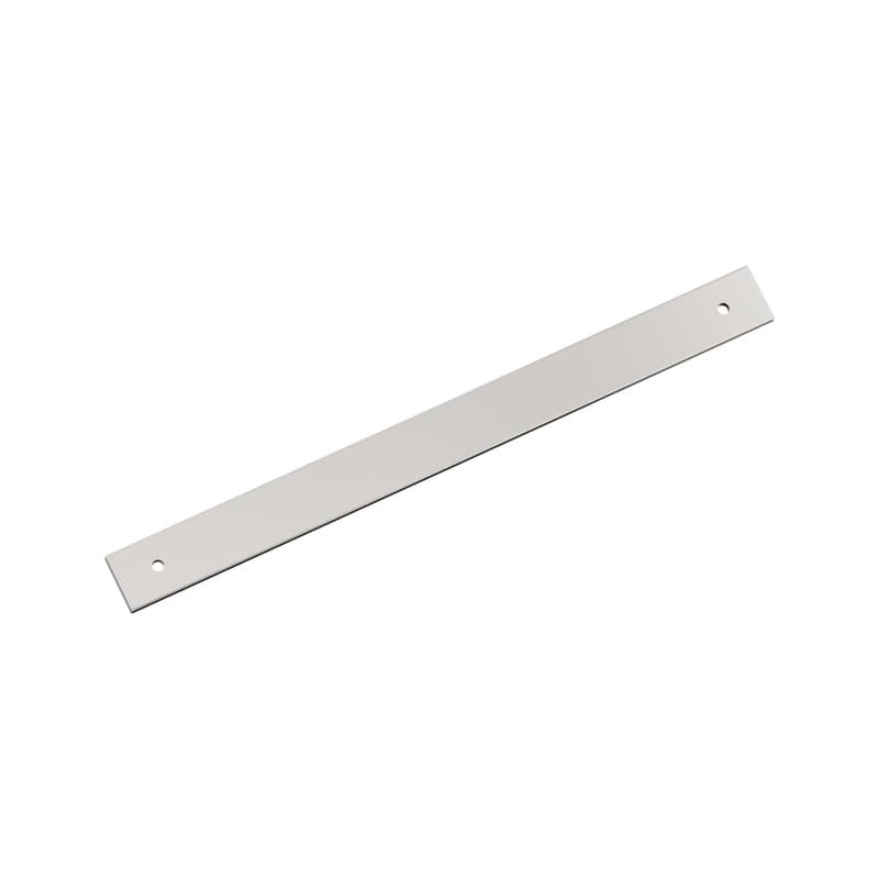 256mm Ladera Rectangle Cabinet Pull Backplate, Polished Nickel