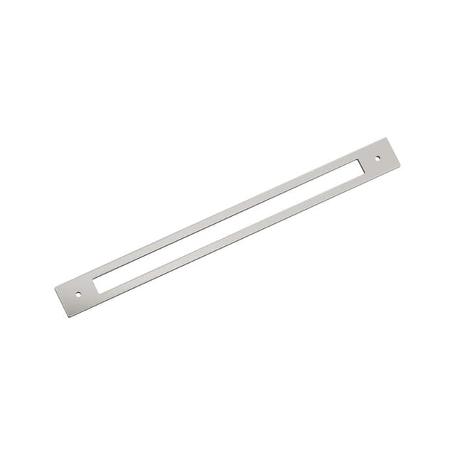 320mm Medora Rectangle Cabinet Pull Backplate, Polished Nickel