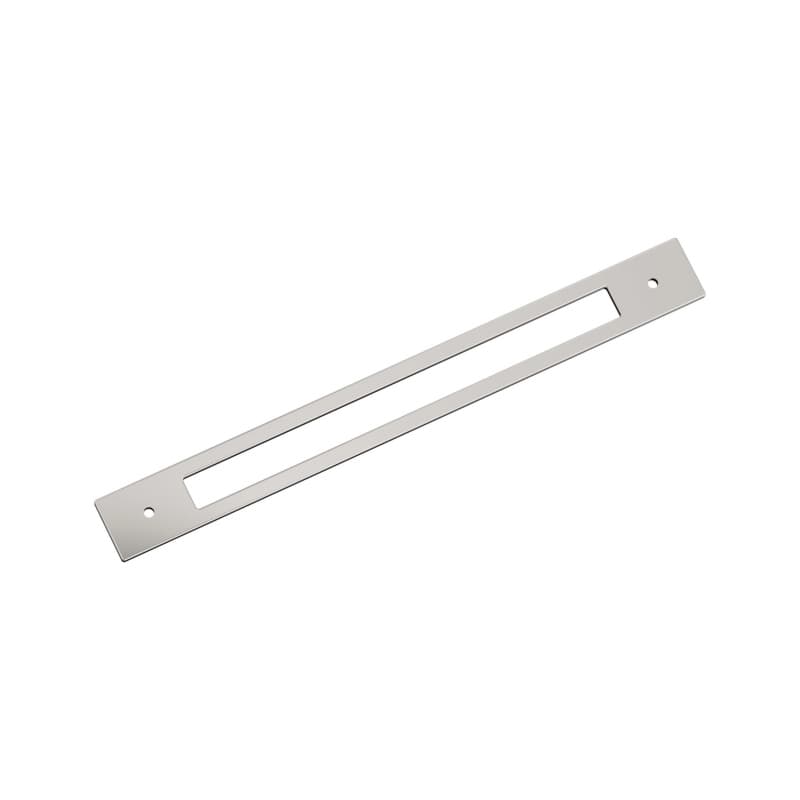 305mm Medora Rectangle Appliance Pull Backplate, Polished Nickel