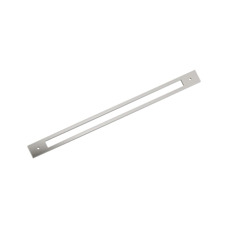 457mm Medora Rectangle Appliance Pull Backplate, Polished Nickel