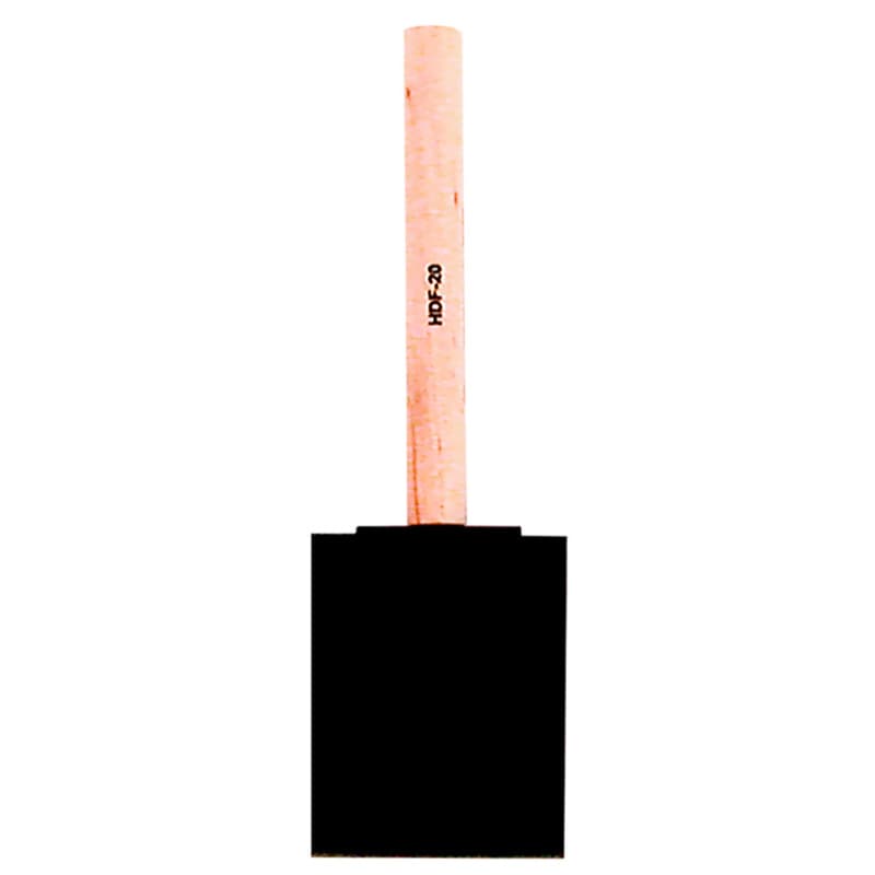 2" Foam Brush with Wood Handle