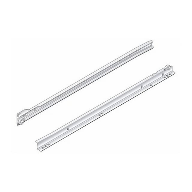 PRO Value Series Self-Close 3/4 Extension PRO50 White Epoxy Coated Euro Slides