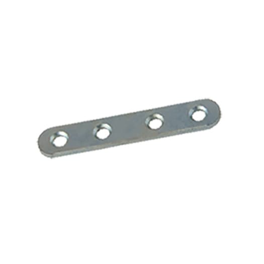 3" x 1/2" Heavy Gauge Steel Mending Plate, Zinc Plated