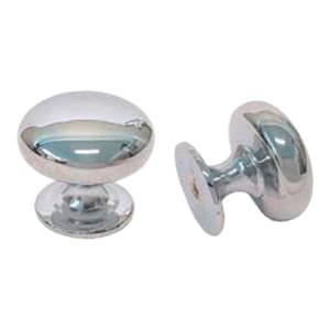 32mm Diecast Round Knob, Polished Chrome