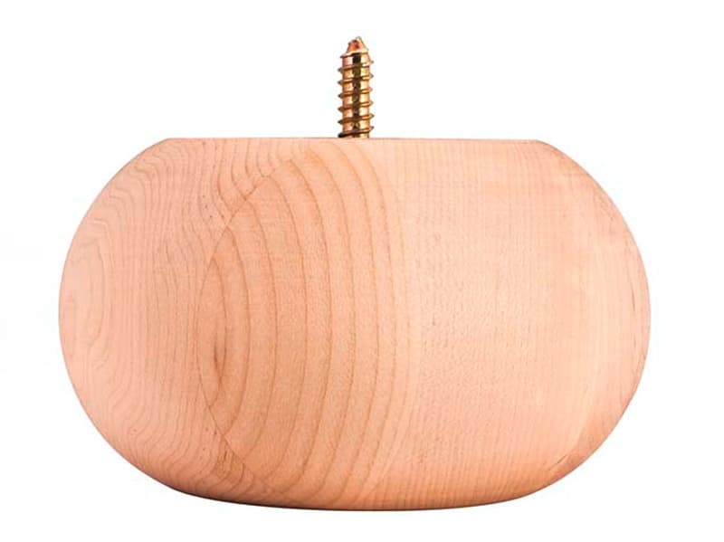 5" Wide x 3" High Bunn Foot, Rubberwood