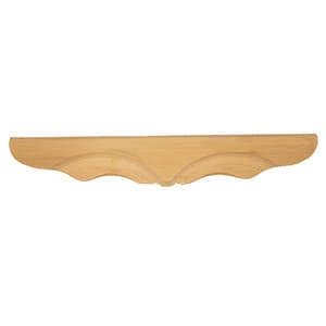 11-1/2" Wide x 1-3/4" High Pedestal Middle Foot, Alder