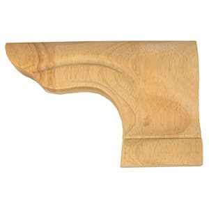 4-1/8" x 4-1/8" x 6" Ball Claw Leg, Alder