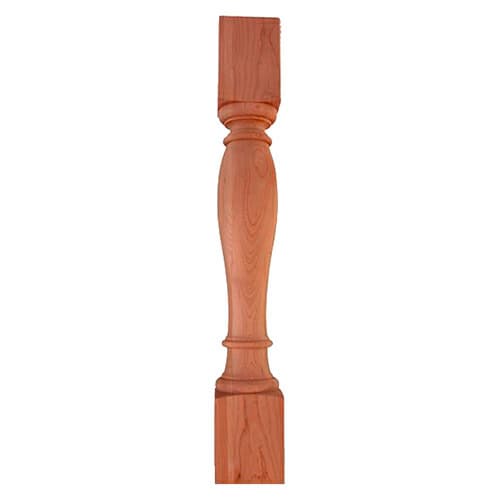 3-1/2" x 3-1/2" x 42" Turned Post, Rubberwood