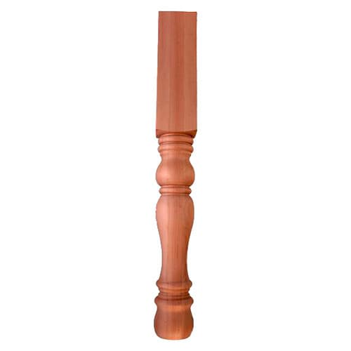3-3/4" x 3-3/4" x 35-1/4" Turned Post, Rubberwood