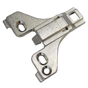Cam Adjustable Face Frame Mounting Plate, Nickel-Plated, Screw-On, 0mm