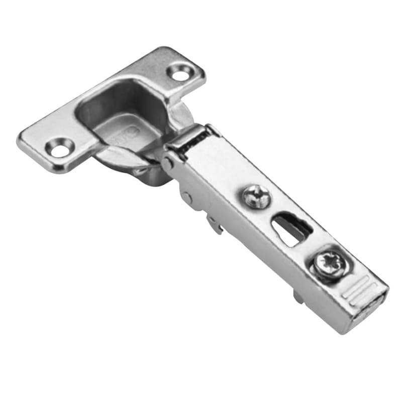 C98 110° Opening Hinge, 45mm Bore Pattern, Self-Closing, Full Overlay, Nickel-Plated, Dowelled