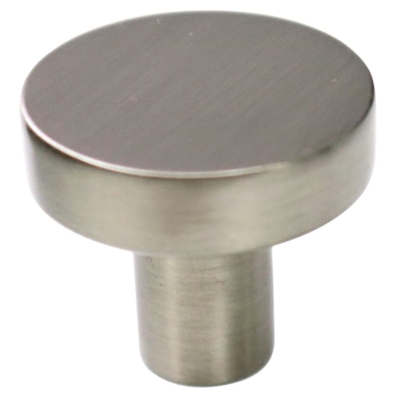 1" Flat Top Knob, Satin Nickel