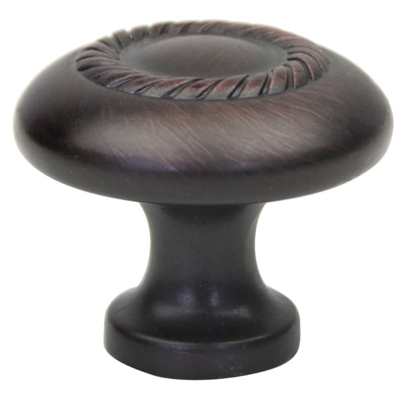1-1/4" Rope Knob, Oil-Rubbed Bronze, 1" Projection